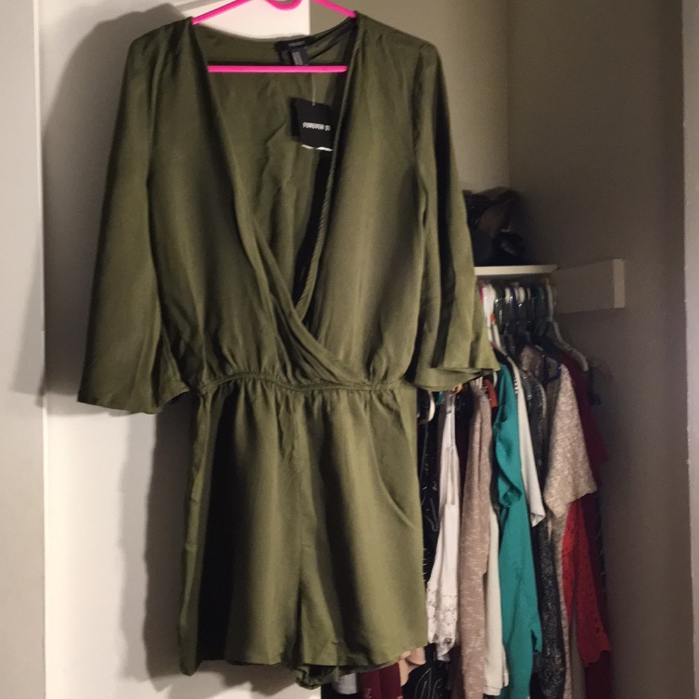 Olive green romper
